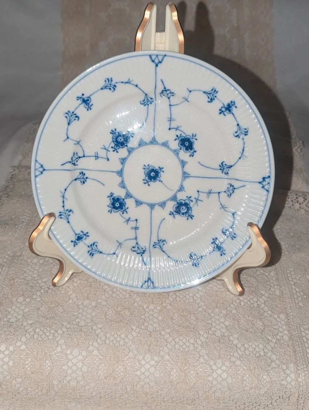 Royal Copenhagen Blue and White Fluted Porcelain Plate #179
